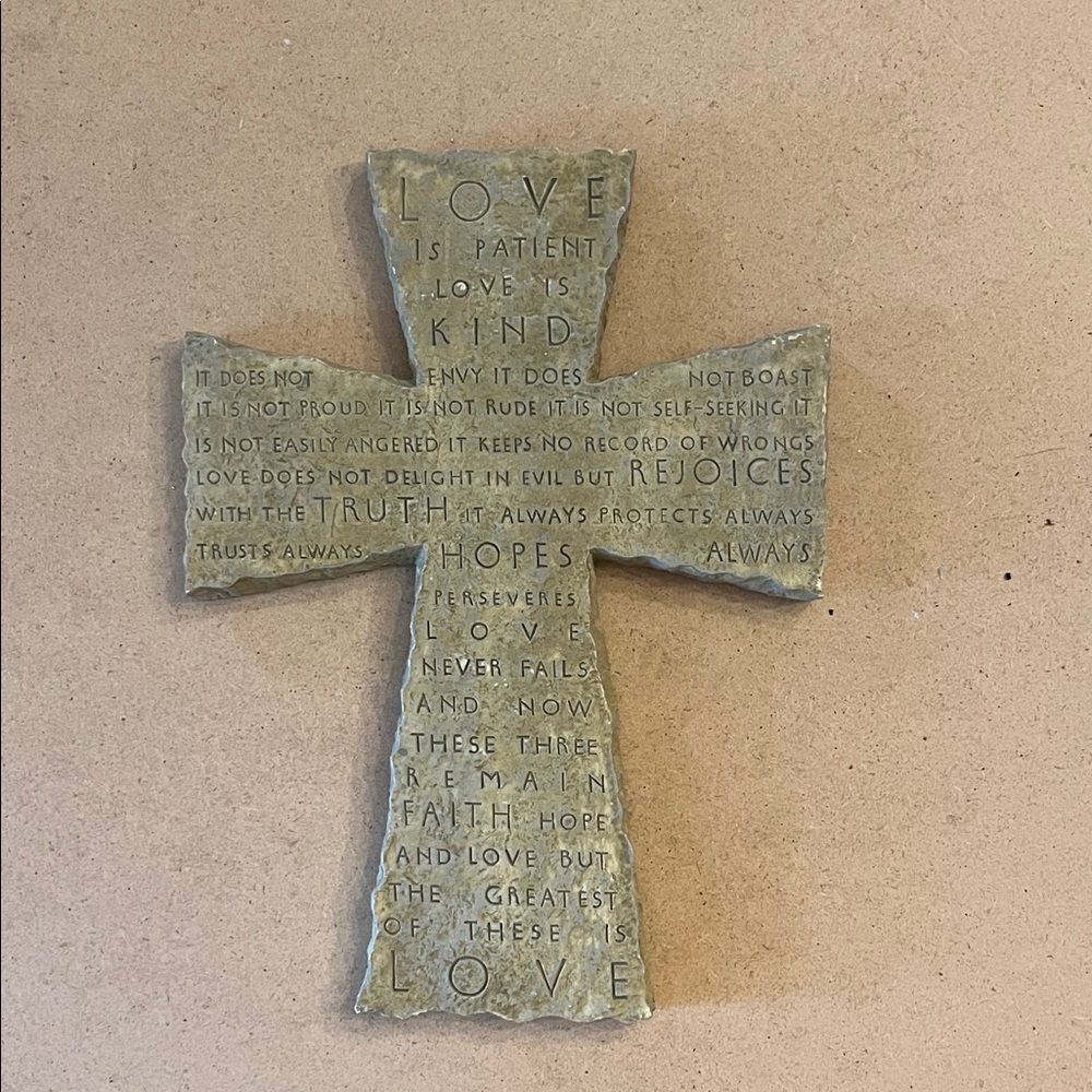 Inspirational Stone Cross Decor